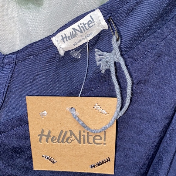 NWT HELLO NITE! 2-TIER NAVY CAMI SZ S SEE MEASUREMENTS - Picture 4 of 9